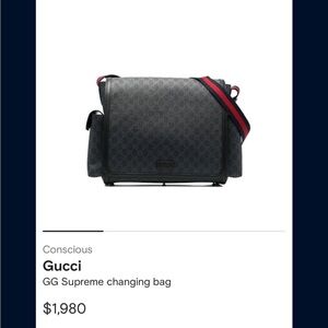 Gucci diaper bag 100% authentic with tags and changing mat